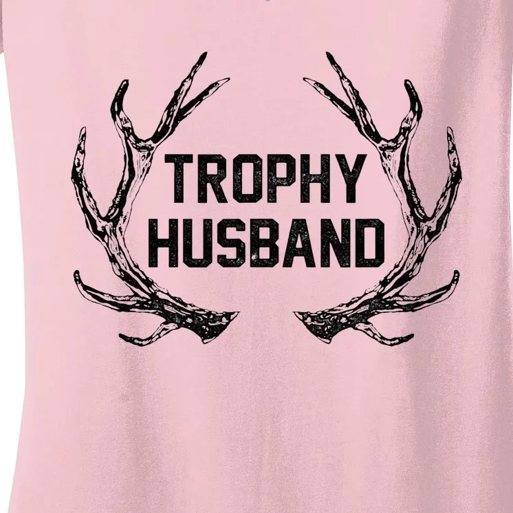 Trophy Husband Antler Women's V-Neck T-Shirt