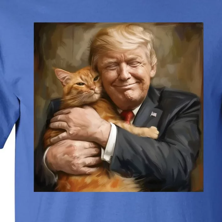 Trump Hugging An Orange Cat 2024 Tall T-Shirt