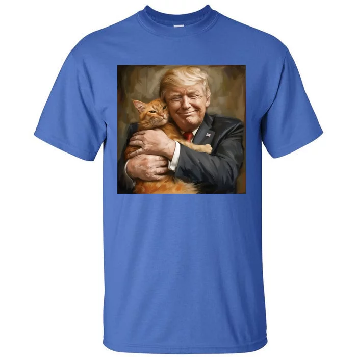 Trump Hugging An Orange Cat 2024 Tall T-Shirt