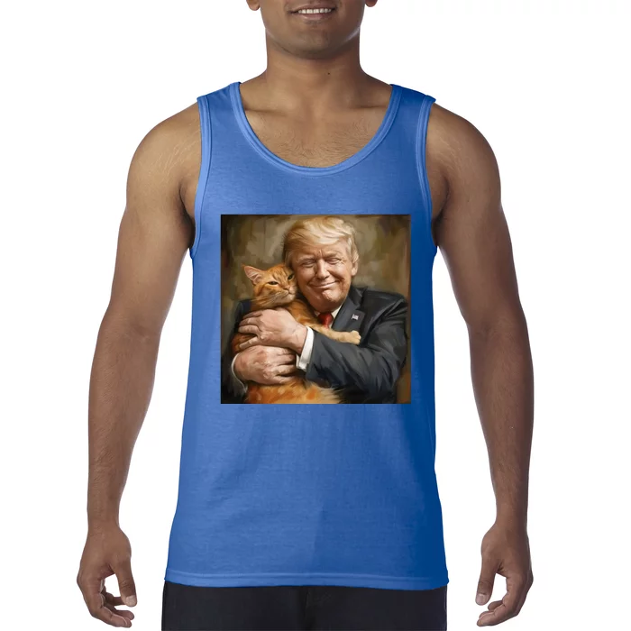 Trump Hugging An Orange Cat 2024 Tank Top