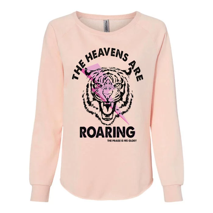 The Heavens Are Roaring Christian Womens California Wash Sweatshirt