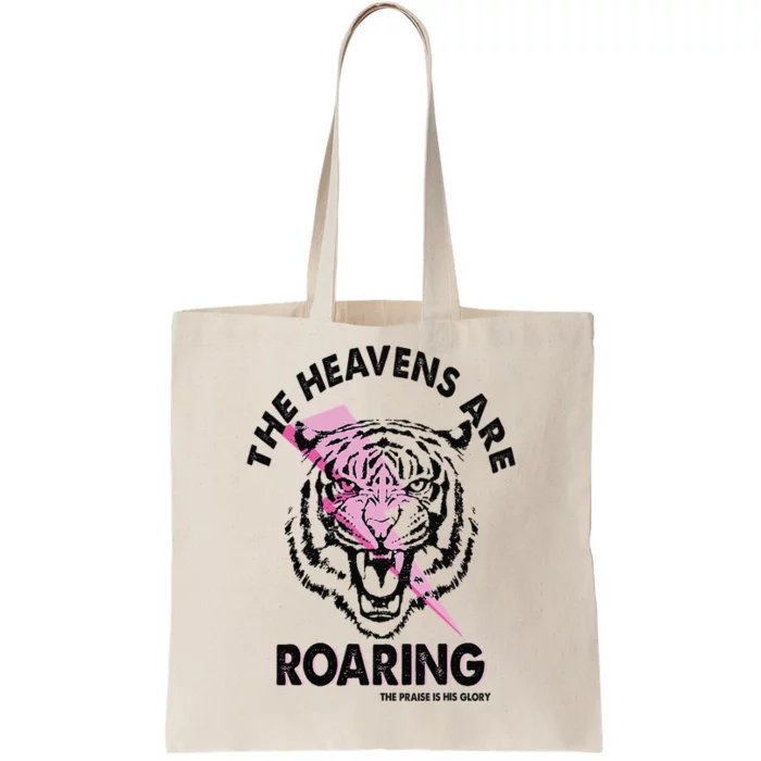 The Heavens Are Roaring Christian Tote Bag