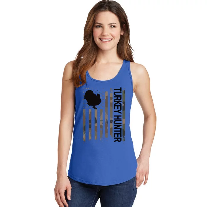 Turkey Hunter American Flag Turkey Hunting Lover Meaningful Gift Ladies Essential Tank