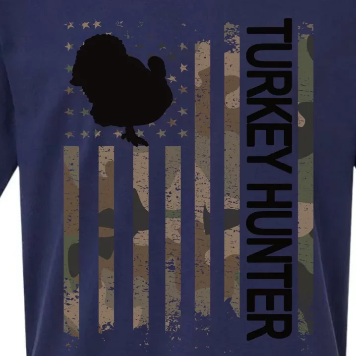 Turkey Hunter American Flag Turkey Hunting Lover Meaningful Gift Sueded Cloud Jersey T-Shirt