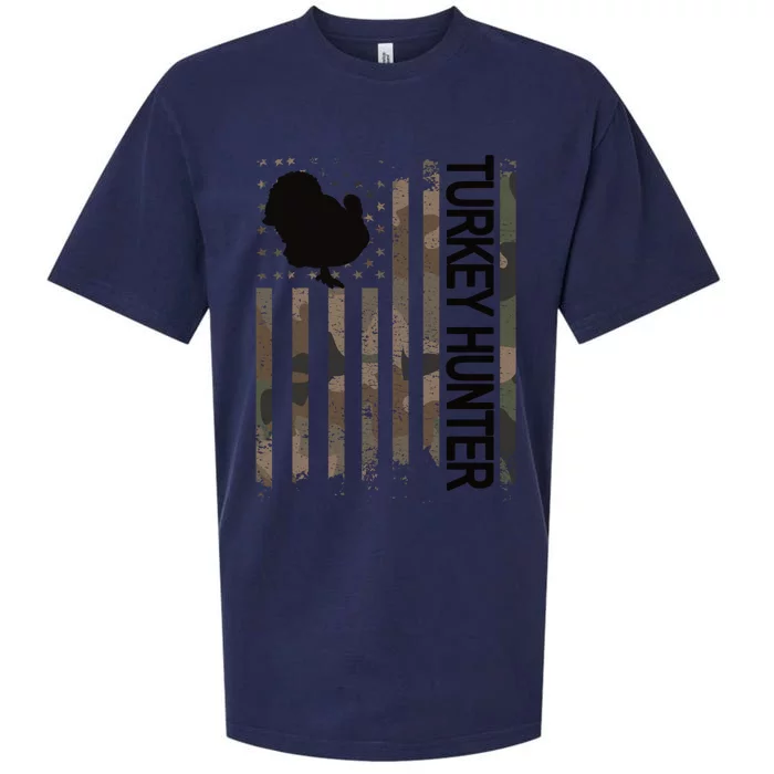 Turkey Hunter American Flag Turkey Hunting Lover Meaningful Gift Sueded Cloud Jersey T-Shirt