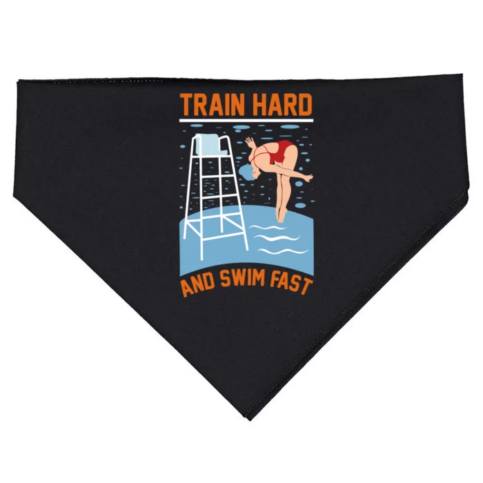 Train Hard And Swim Fast USA-Made Doggie Bandana