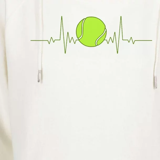 Tennis Heartbeat Art For Tennis Player Womens Funnel Neck Pullover Hood