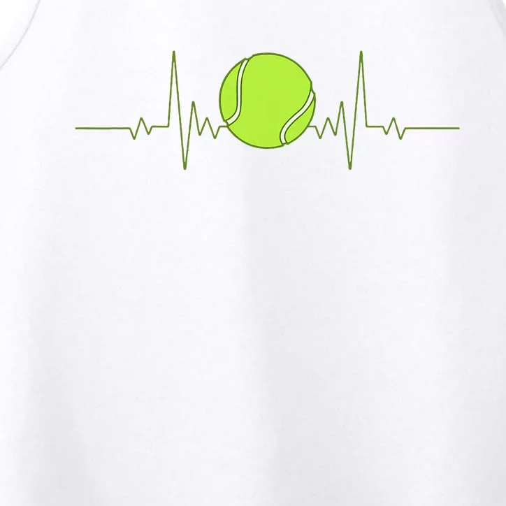 Tennis Heartbeat Art For Tennis Player Performance Tank