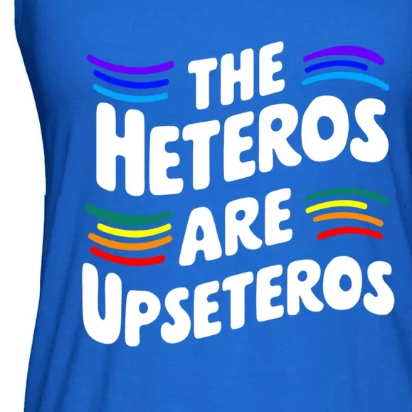 The Heteros Are Upseteros Lgbtq Sarcastic Agenda Pride Cute Gift Ladies Essential Flowy Tank