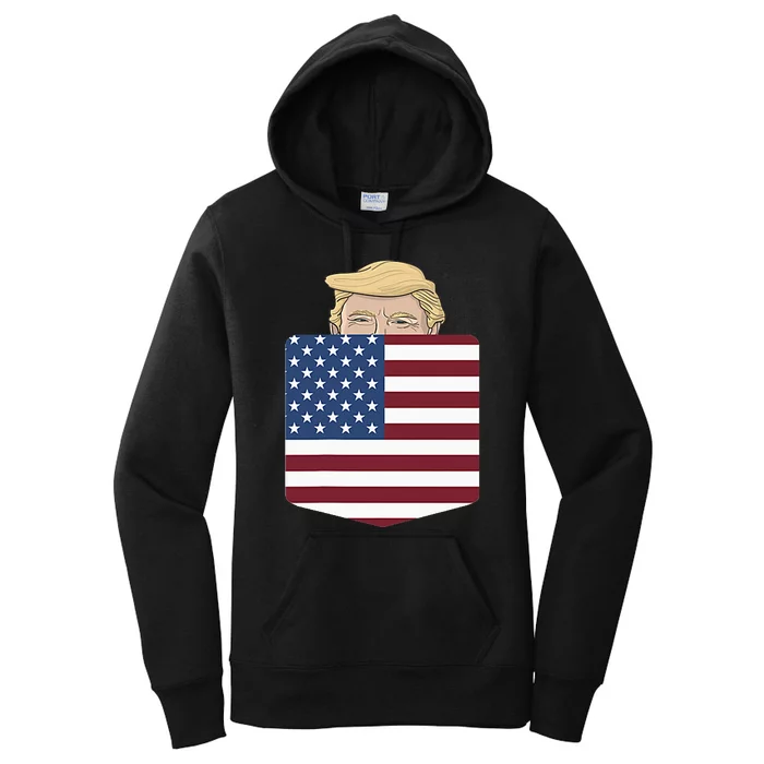 Trump Hugging An Orange Cat 2024 Women's Pullover Hoodie