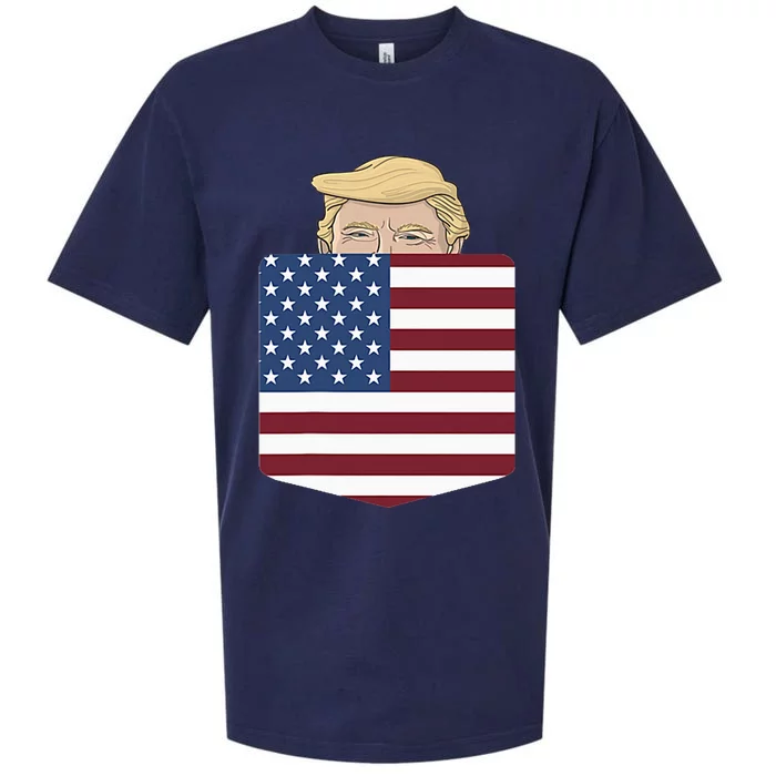 Trump Hugging An Orange Cat 2024 Sueded Cloud Jersey T-Shirt