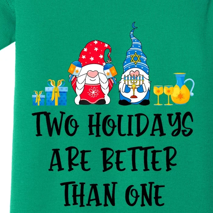 Two Holidays Are Better Than One Christmas Hanukkah Jewish Baby Bodysuit