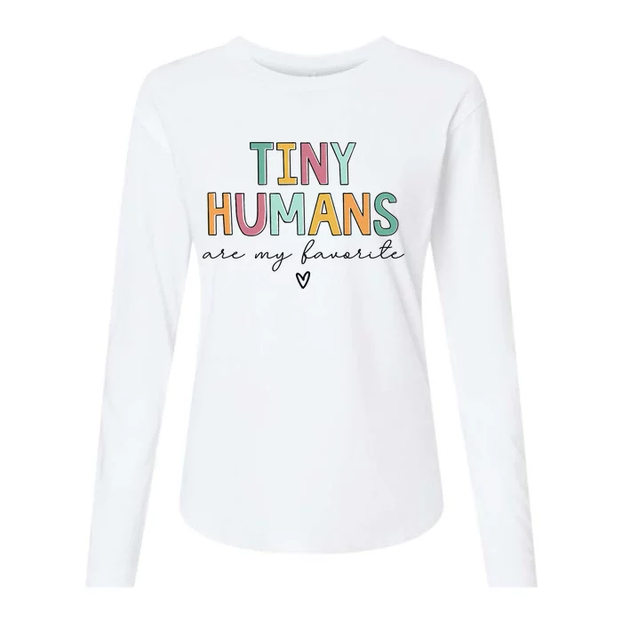 Tiny Humans Are My Favorite Womens Cotton Relaxed Long Sleeve T-Shirt