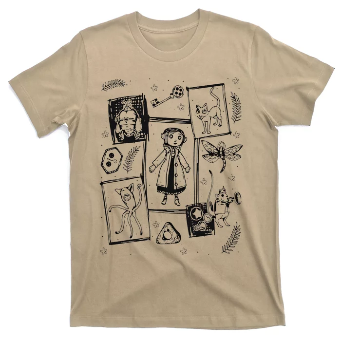 Thriller Horror And Cat Coraline Aesthetic T-Shirt