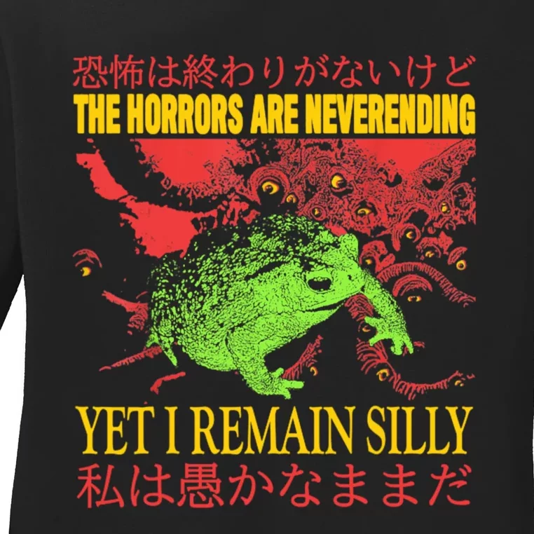 The Horrors Are Never Ending Frog Ladies Long Sleeve Shirt