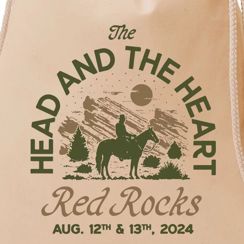 The Head And The Heart Red Rocks 2024 Event Drawstring Bag