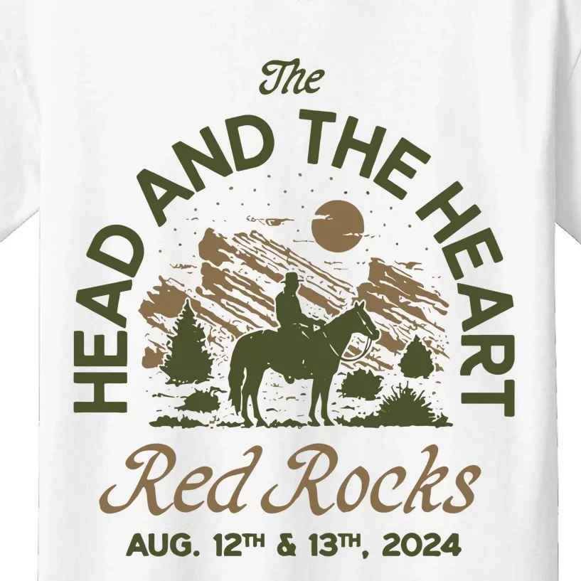 The Head And The Heart Red Rocks 2024 Event Kids T-Shirt