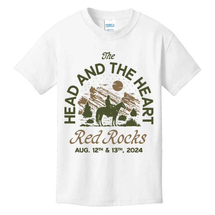 The Head And The Heart Red Rocks 2024 Event Kids T-Shirt