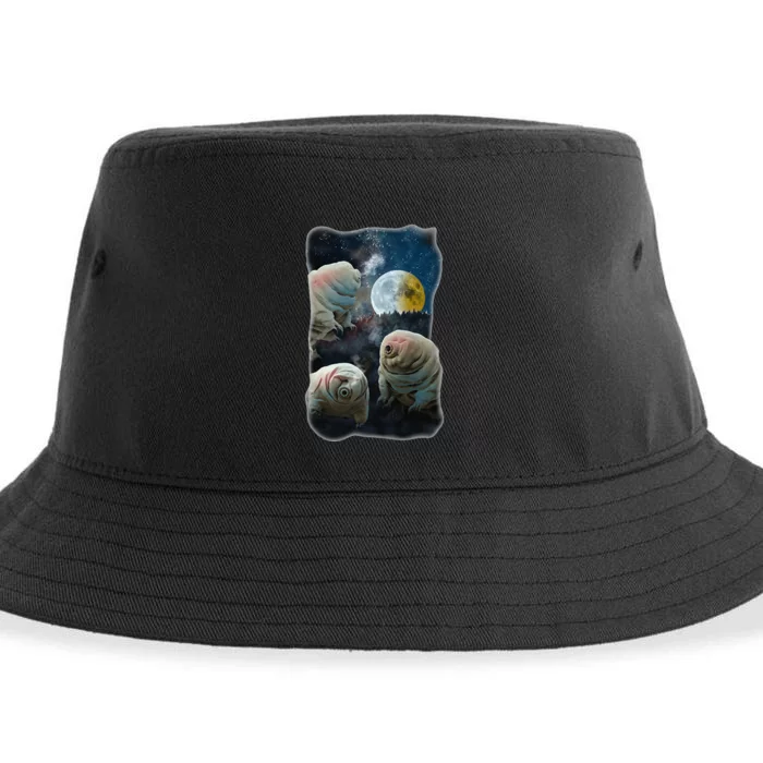 Tardigrades Howling At Moon Funny Tardigrade Lovers Costume Sustainable Bucket Hat