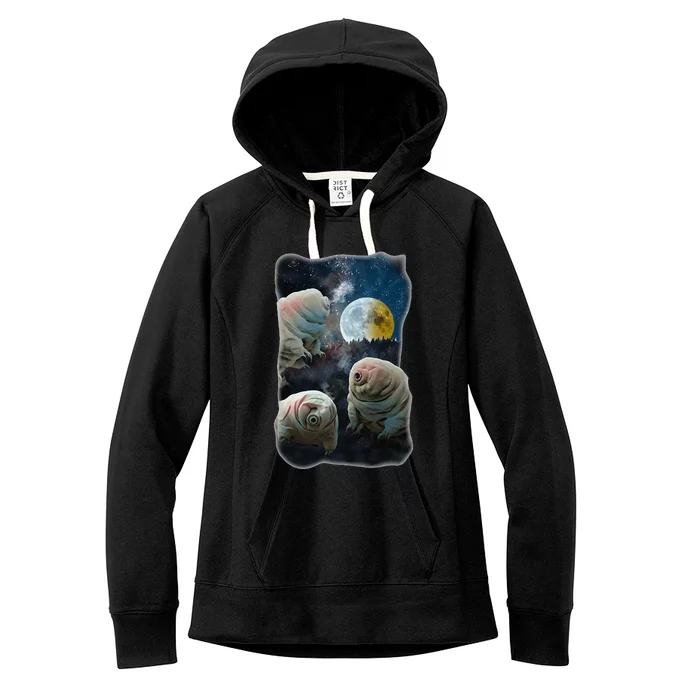 Tardigrades Howling At Moon Funny Tardigrade Lovers Costume Women's Fleece Hoodie