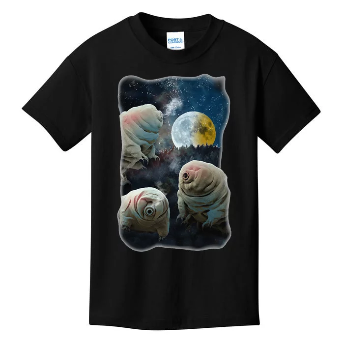 Tardigrades Howling At Moon Funny Tardigrade Lovers Costume Kids T-Shirt