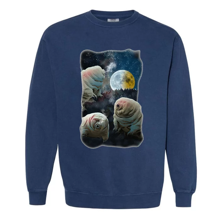 Tardigrades Howling At Moon Funny Tardigrade Lovers Costume Garment-Dyed Sweatshirt