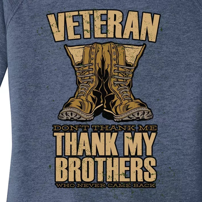 Thank My Brothers Veteran Boots Women's Perfect Tri Tunic Long Sleeve Shirt