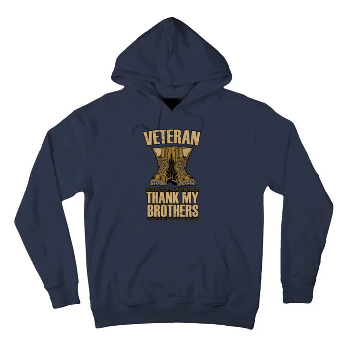 Thank My Brothers Veteran Boots Tall Hoodie