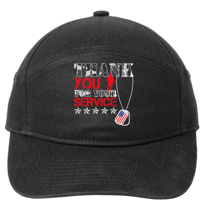 Thank You For Your Service 7-Panel Snapback Hat