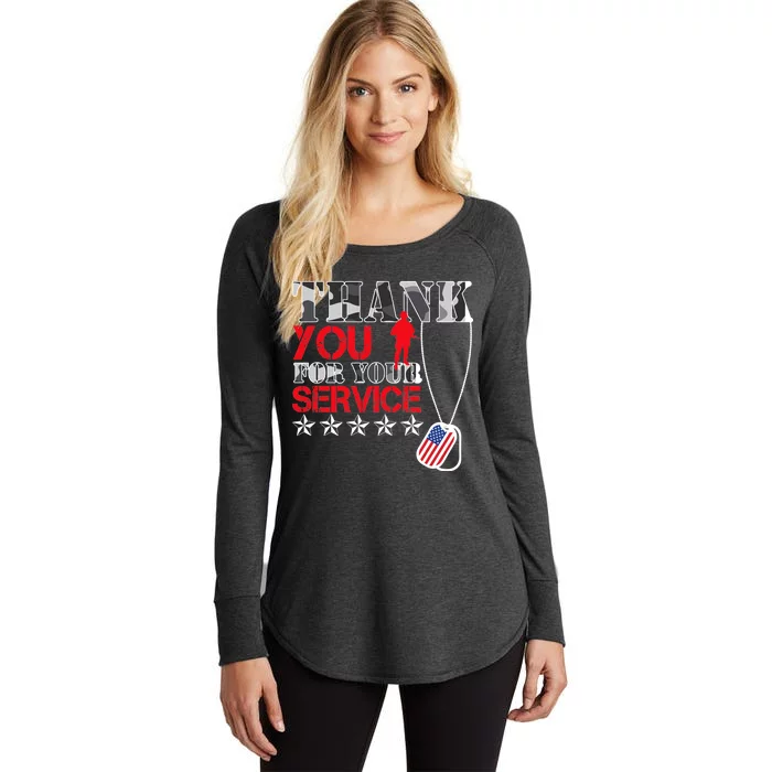 Thank You For Your Service Women's Perfect Tri Tunic Long Sleeve Shirt