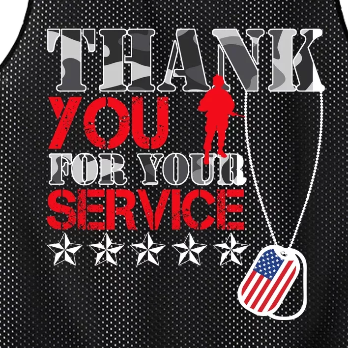 Thank You For Your Service Mesh Reversible Basketball Jersey Tank