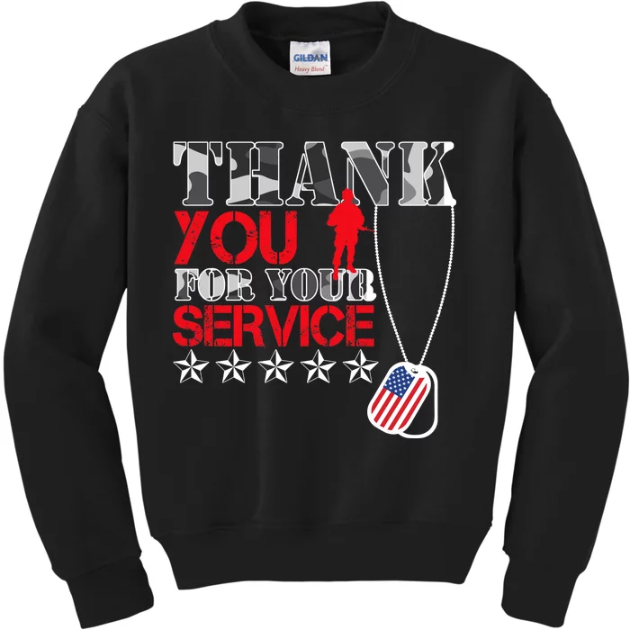 Thank You For Your Service Kids Sweatshirt