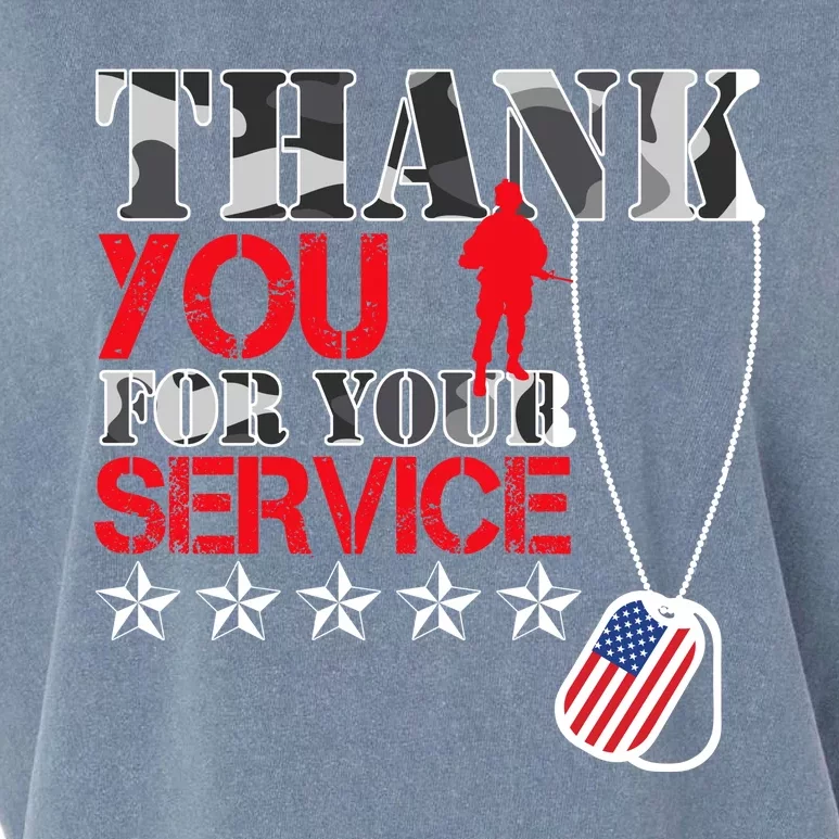 Thank You For Your Service Garment-Dyed Women's Muscle Tee