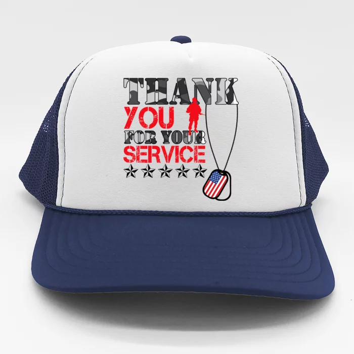 Thank You For Your Service Trucker Hat