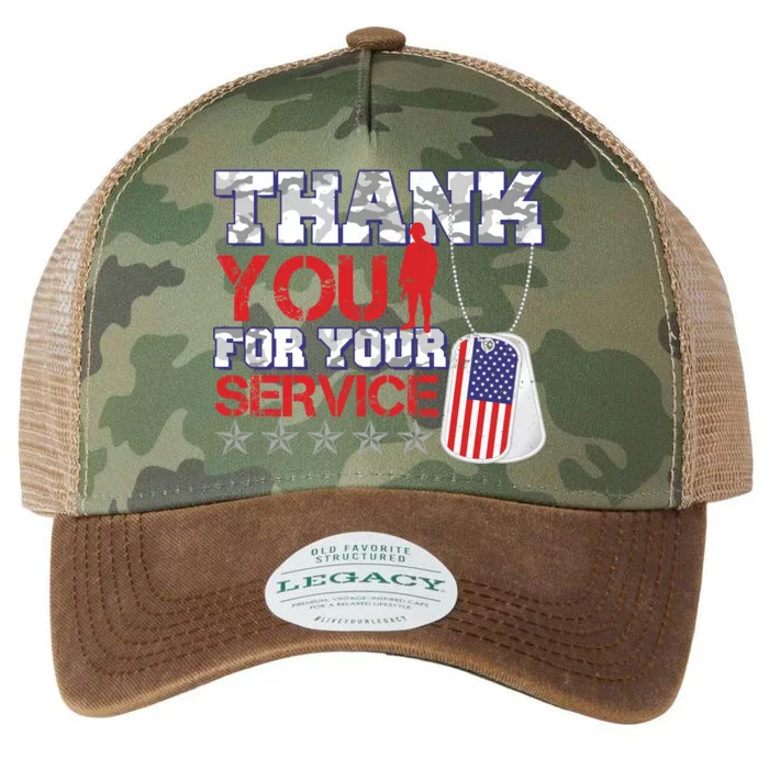 Thank You For Your Service Veterans Day Legacy Tie Dye Trucker Hat