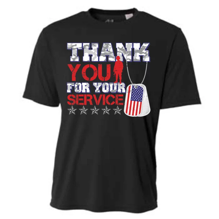 Thank You For Your Service Veterans Day Cooling Performance Crew T-Shirt