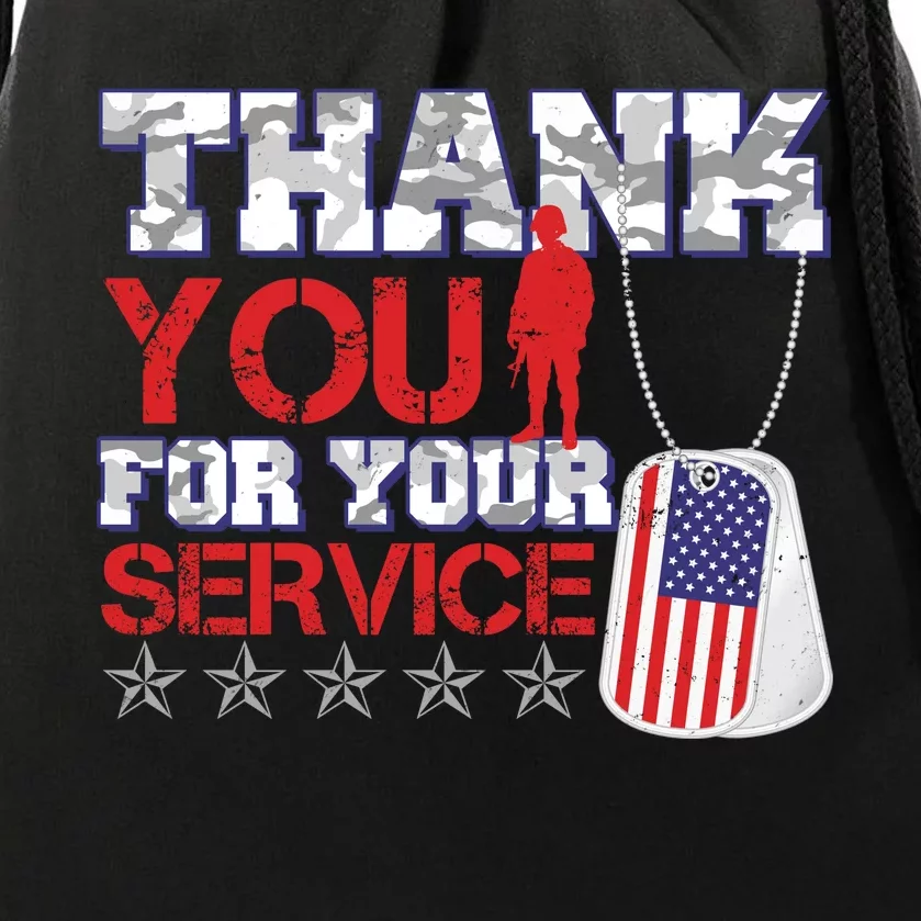 Thank You For Your Service Veterans Day Drawstring Bag