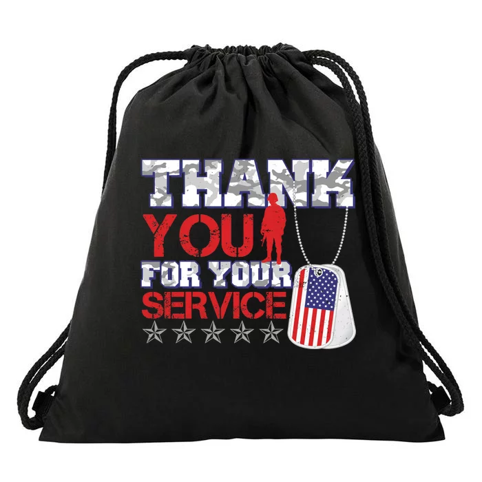 Thank You For Your Service Veterans Day Drawstring Bag