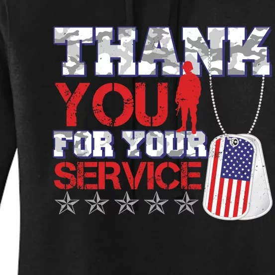 Thank You For Your Service Veterans Day Women's Pullover Hoodie