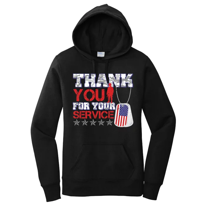 Thank You For Your Service Veterans Day Women's Pullover Hoodie