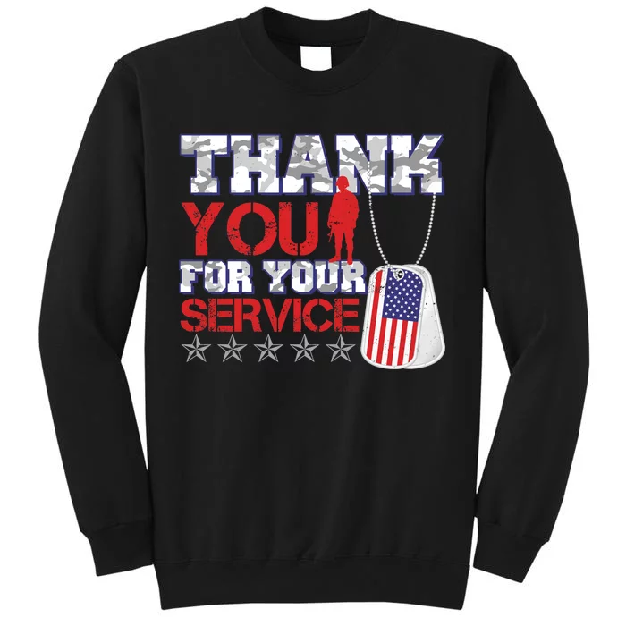 Thank You For Your Service Veterans Day Tall Sweatshirt