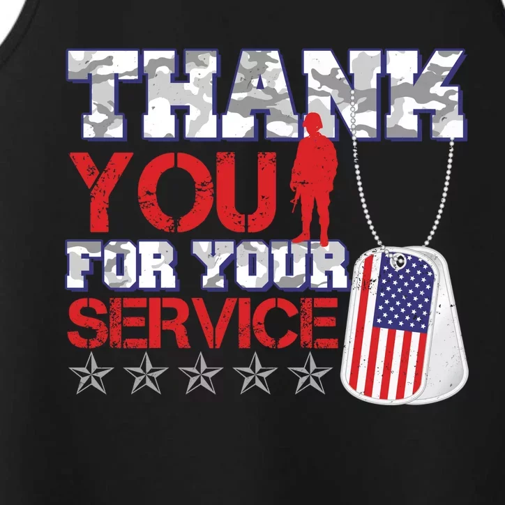 Thank You For Your Service Veterans Day Performance Tank