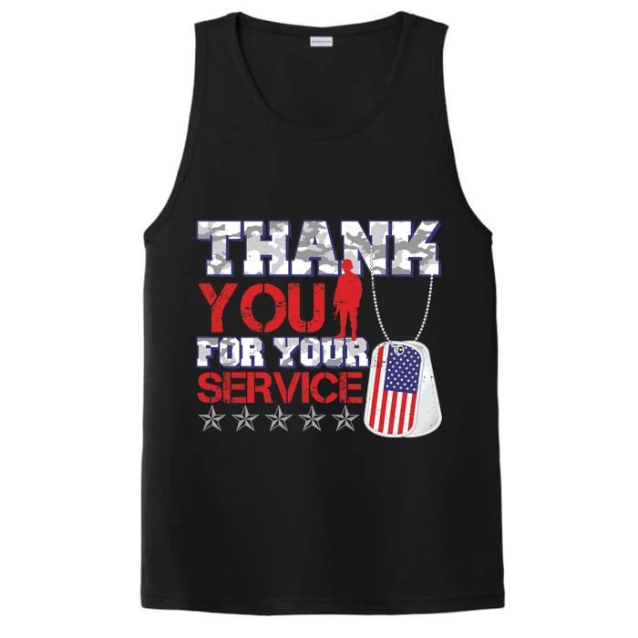 Thank You For Your Service Veterans Day Performance Tank