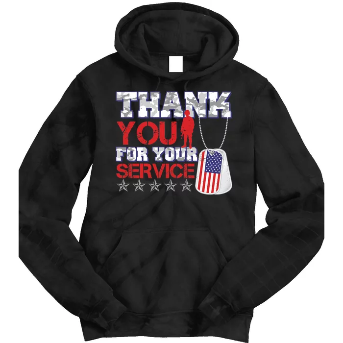 Thank You For Your Service Veterans Day Tie Dye Hoodie