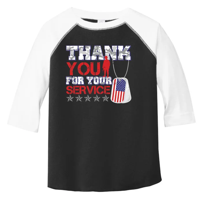 Thank You For Your Service Veterans Day Toddler Fine Jersey T-Shirt