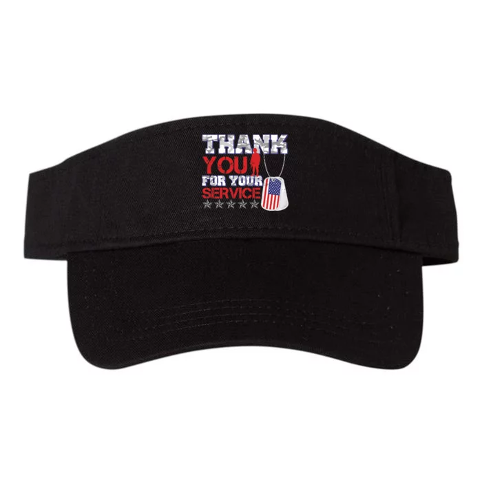 Thank You For Your Service Veterans Day Valucap Bio-Washed Visor