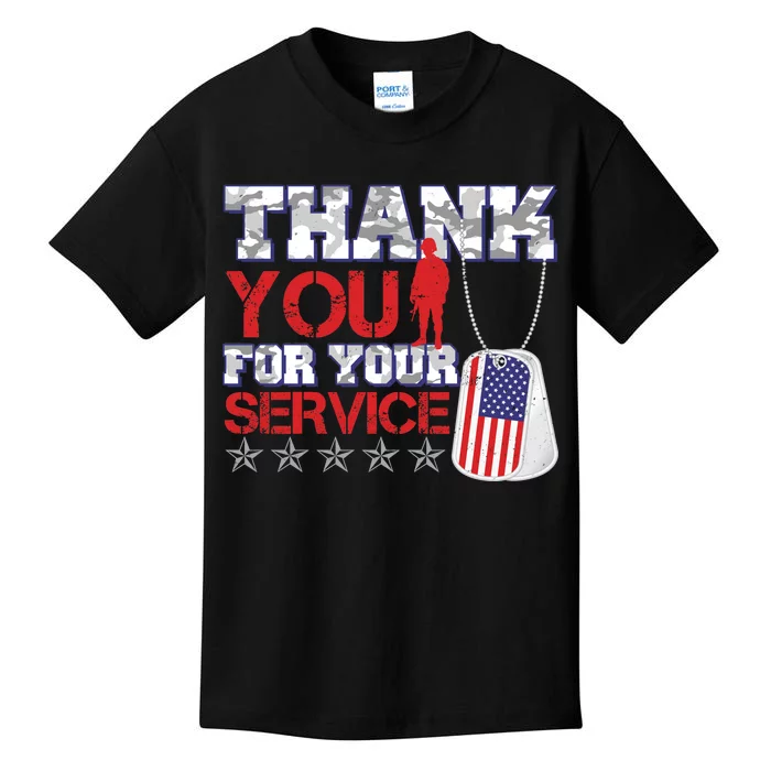 Thank You For Your Service Veterans Day Kids T-Shirt