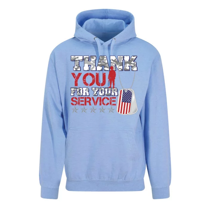 Thank You For Your Service Veterans Day Unisex Surf Hoodie