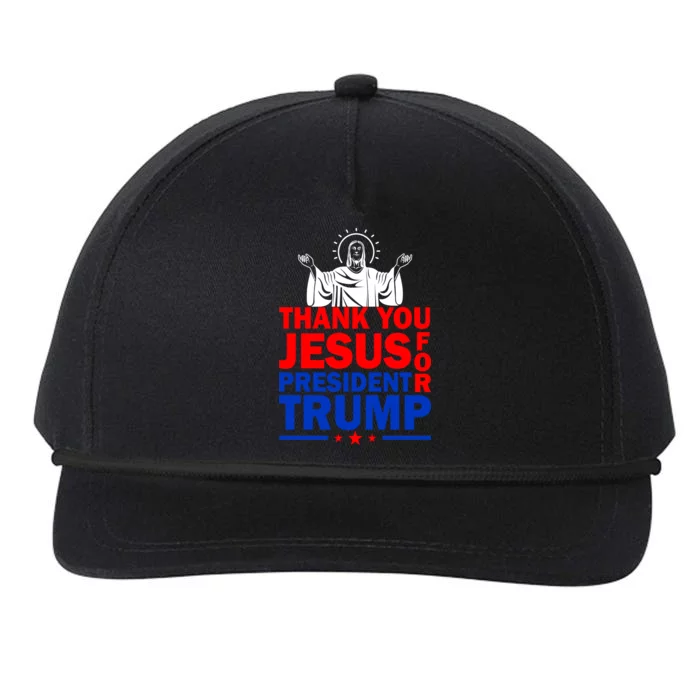 Thank You Jesus For President Trump Snapback Five-Panel Rope Hat