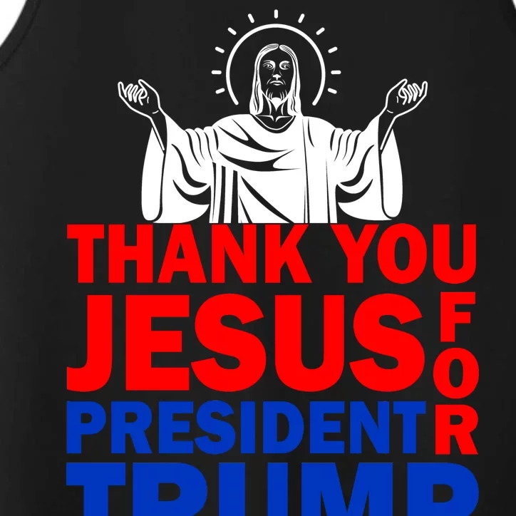 Thank You Jesus For President Trump Performance Tank